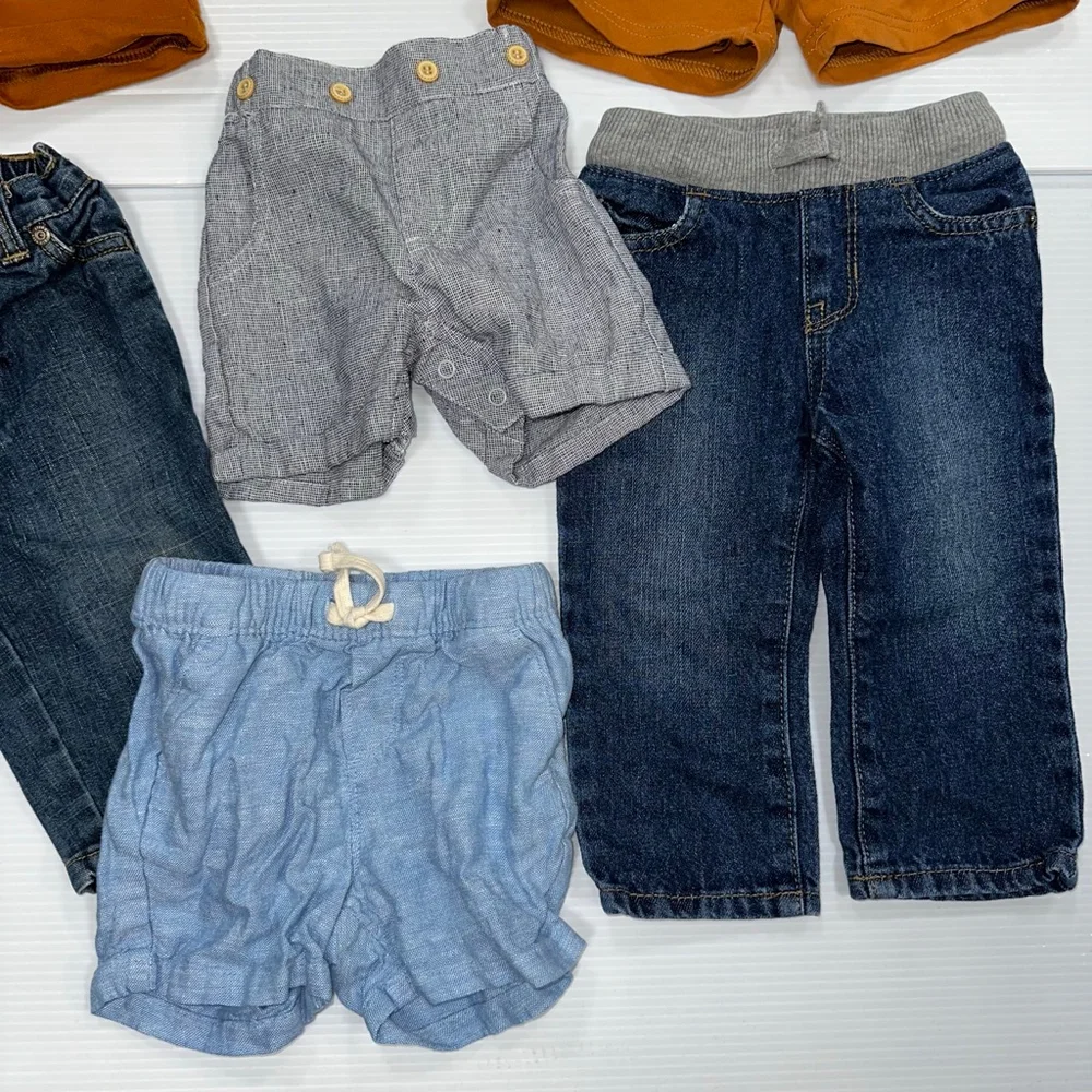 Lot of 7 Assorted Baby Boy Bundle 5 Shorts 2 pants Various Sizes - Picture 4 of 13